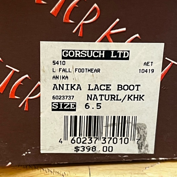 Anika Lace Boot Natural Khaki Crosta & Gorman 6.5 New in Box - Picture 3 of 13